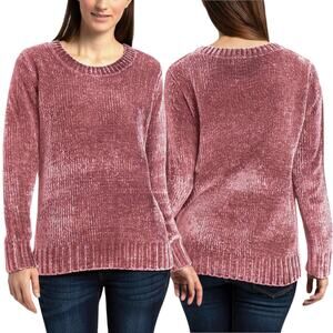 Orvis Sweater Womens XL Chenille Rose Gold Mauve Comfy Romantic Lovecore